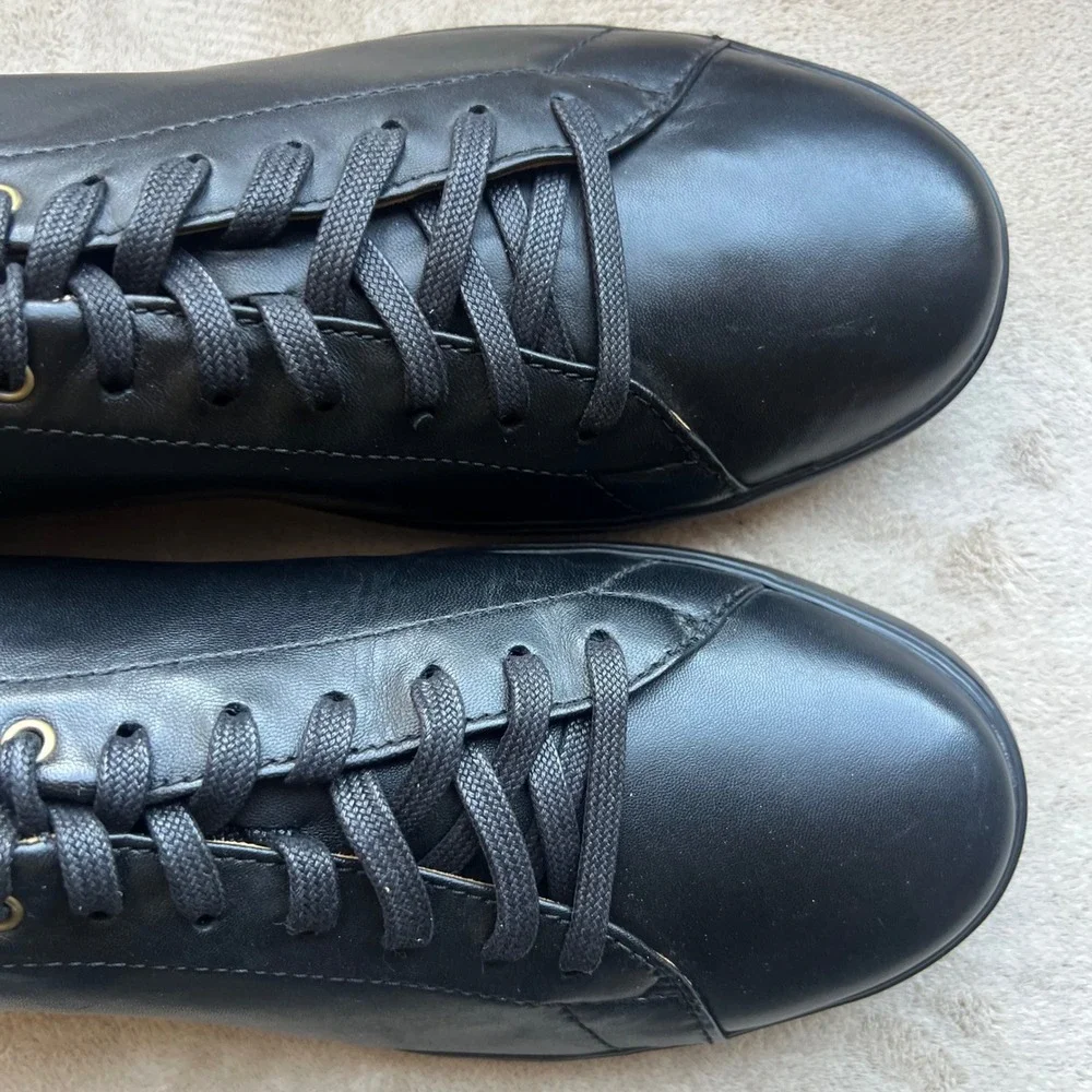 Cole Haan Grand Crosscourt II Men 10.5M Black Leather Low Top Sneakers C26655